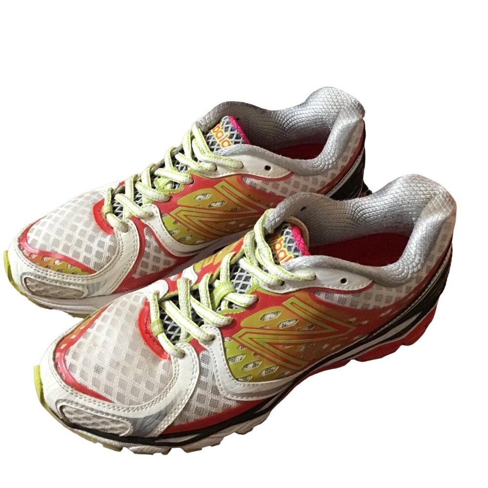 New Balance Sneakers 1080 V3 W1080PL3 Womens 7 B White Pink Lime Running Shoes - Picture 12 of 12